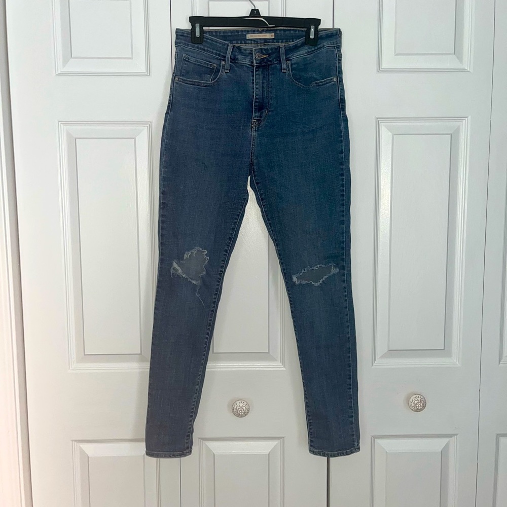 Levi’s womens 721 distressed high rise skinny jean